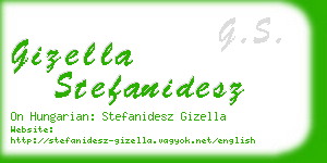 gizella stefanidesz business card